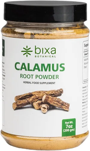 bixa BOTANICAL Raíz de calamus - Polvo de raíz natural para la salud intestinal y el apoyo al enfoque, vegano, sin OMG, tratado al vapor, suplemento