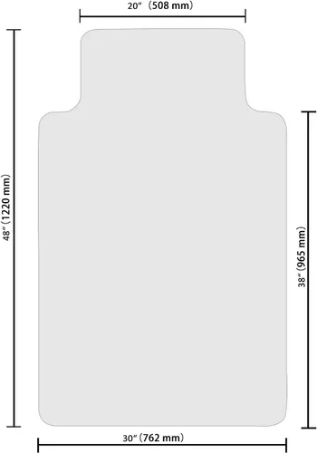 Miniatura 7 de Tapete para silla de oficina para suelo de madera dura, 48 x 30 pulgadas, alfombrilla de vinilo transparente para silla rodante, oficina y hogar