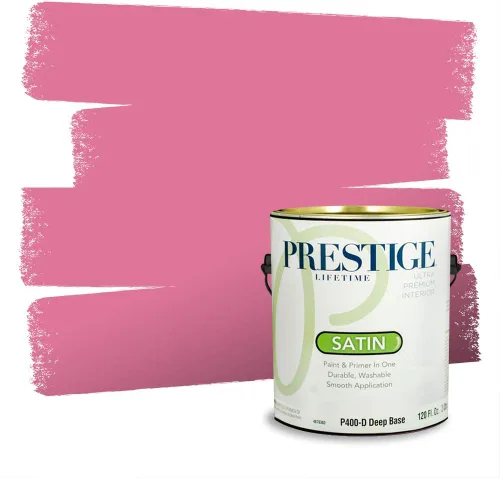 Miniatura 286 de Prestige Paints Pintura exterior e imprimación en uno, 1 galón, plano, coincidencia comparable de Valspar* Amber Rose*