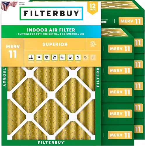 Miniatura 16 de Filterbuy Filtro de aire MERV 11 de 14 x 24 x 1 superior, defensa de mascotas y alergias (paquete de 12), filtros electrostáticos plisados