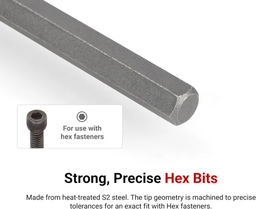 Miniatura 2 de TEKTON 3/8 Pulgadas de unidad x 5 mm de largo Juego de llaves hexagonales SHB13404