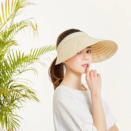 Miniatura 2 de Sombreros de sol de ala ancha ajustable, protección UV, visera de pesca de playa, plegable, multifuncional, grande