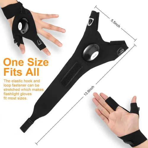 Miniatura 6 de Guantes de linterna LED, regalos de calcetines de Navidad, regalos para hombres, regalos de elefante blanco para adultos, hombres, papá, cumpleaños