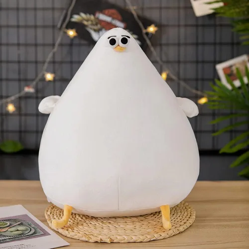 Miniatura 7 de NatureMan Lindos juguetes de peluche de pollo gordo de gaviota, divertida almohada de pollo de dibujos animados, regalo creativo para niños y niñas