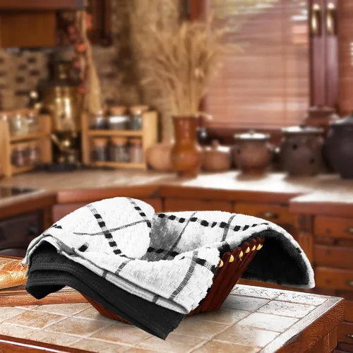Miniatura 5 de Utopia Towels - Juego de paños de cocina de 12 unidades, 15 x 25 pulgadas, 100% algodón hilado en anillo súper suave y absorbente, toallas de lino
