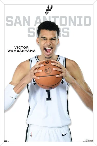 Miniatura 13 de Trends International NBA San Antonio Spurs - Póster de pared de Victor Wembanyama Feature Series 23, 22.4 pulgadas de largo x 14.7 pulgadas, versión