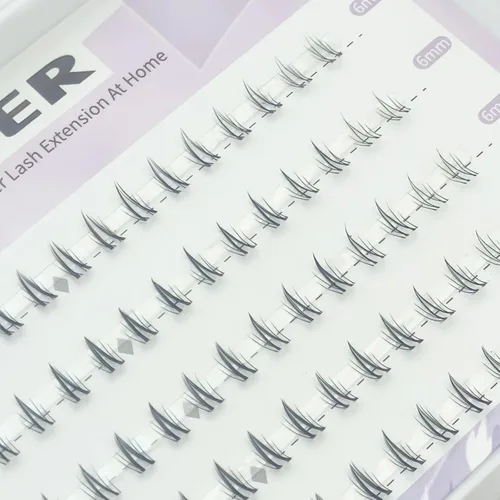 Miniatura 6 de DAODER - Extensiones de pestañas en racimo de pestañas inferiores, 90 unidades, aspecto natural, pestañas transparentes para pestañas inferiores