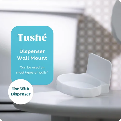 Miniatura 2 de Soporte de pared para dispensador de espuma de papel higiénico - Soporte adhesivo para baño - Instalación sin taladros - Compatible con dispensador