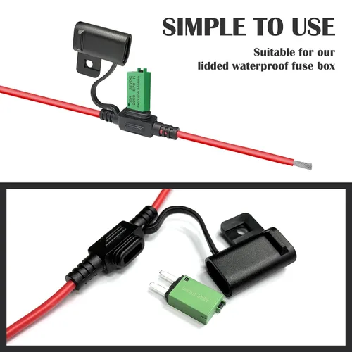 Miniatura 5 de Kit de fusibles de reinicio manual ATM Mini fusibles de perfil bajo 5A, 10A, 15A, 20A, 25A, 30A para disyuntores automotrices de 32 V CC, fusibles