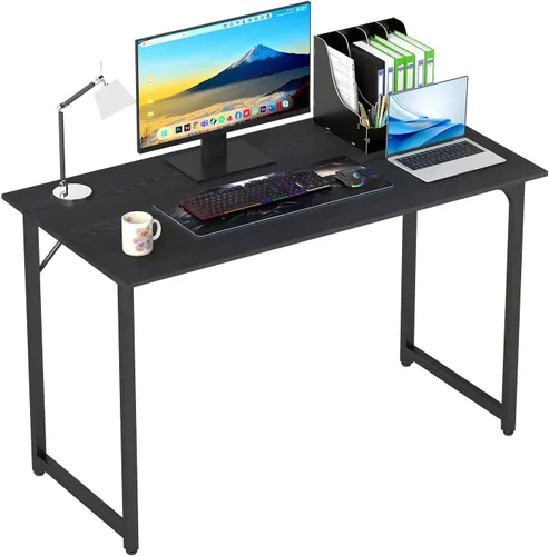 Miniatura 10 de BestOffice Escritorio para computadora, escritorio de oficina en casa, estilo moderno y simple para oficina en casa, estudio y escritura