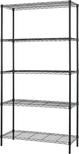 FDW Estantería de alambre ajustable de 14 pulgadas de profundidad x 36 pulgadas de ancho x 72 pulgadas de alto, estante de metal ajustable, estantes