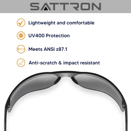 Miniatura 4 de Gafas de seguridad tintadas a granel, paquete de 24 unidades, lentes de sol de seguridad con protección UV para hombres y mujeres, ANSI Z87.1, Lente