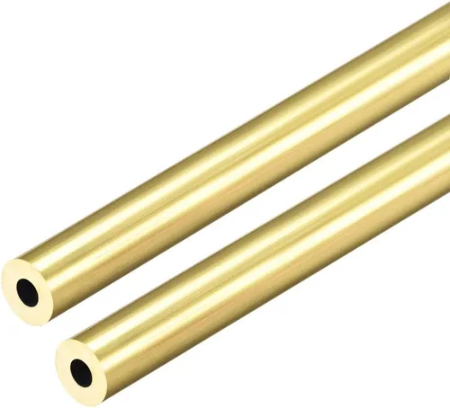 Miniatura 5 de uxcell Tubo redondo de latón, 11.811 in de longitud 0.276 in de diámetro exterior de 0.059 in de grosor de pared, tubo recto sin costuras, 2 piezas