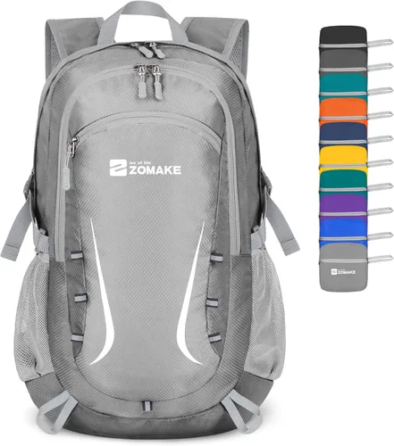 Miniatura 12 de Zomake - Mochila de senderismo plegable resistente al agua, mochila ligera de 40 litros para viajes, mochila plegable Backpacks Amarillo