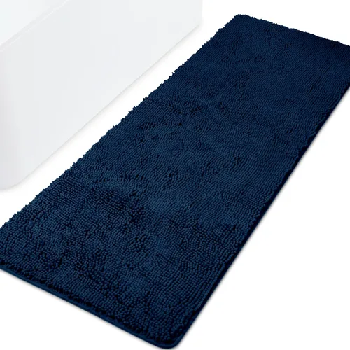Miniatura 191 de Yeaban Alfombra de pasillo de baño de 24 x 72 pulgadas, antideslizante, alfombra de baño larga de felpilla gruesa, absorbente y lavable, alfombra