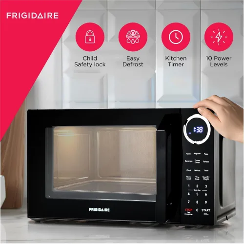 Miniatura 11 de FRIGIDAIRE Horno microondas de cocina para encimera, negro, 0.9 pies cúbicos (900 vatios), 15.5 pulgadas de profundidad x 19 pulgadas de ancho x