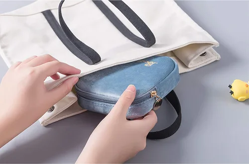 Miniatura 6 de Servilletero sanitario de tela flocado, bolsa de taza menstrual, soporte para almohadilla de lactancia, organizador de almacenamiento lavable, 3