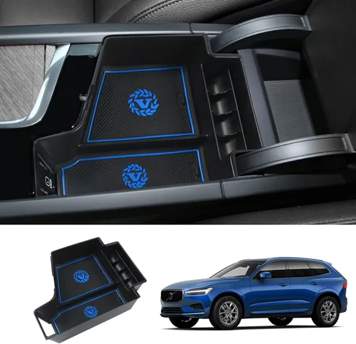 Miniatura 9 de Organizador de consola central 2018-2023 2024 XC60 XC90, para SPA S90 V90 S60 V60 bandeja de consola para Volvo XC60 XC90 Bandeja de reposabrazos
