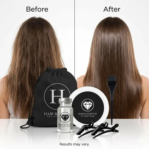 Miniatura 5 de Hair Bar NYC DIY Diamond B0T0X - Kit de tratamiento capilar para el hogar, hidratación profunda y reparación de puntas abiertas, reduce