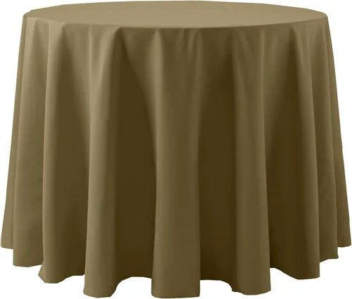 Miniatura 23 de Ultimate Textile Cotton-Feel - Mantel redondo de 90 pulgadas para comedor, color berenjena, color morado