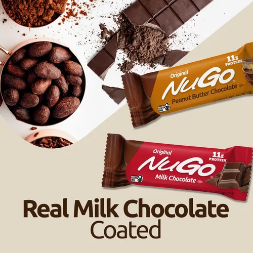Miniatura 4 de NuGo Barra de proteínas, chocolate, 0.39 oz de proteína, sin gluten, 15