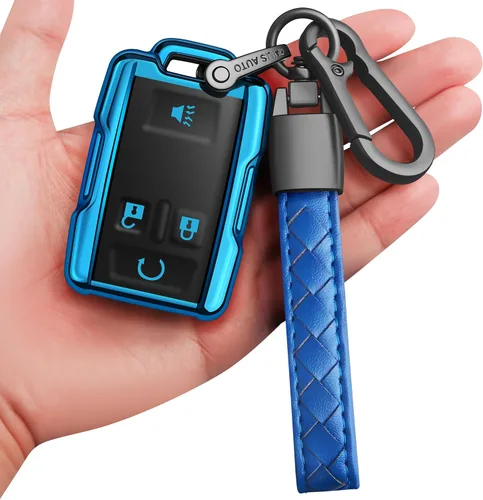 Funda para llavero Chevrolet con llavero de protección completa suave compatible con Colorado Silverado Suburban Tahoe GMC Canyon Sierra 1500 2500