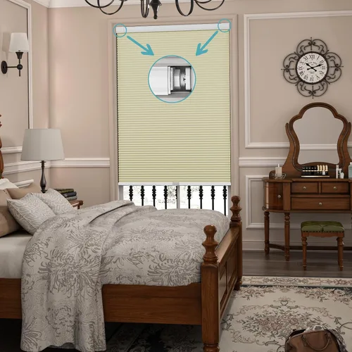 Miniatura 3 de Myshade Persianas opacas sin cordón, sin cordón, para ventanas de interior, sin taladrar, sin herramientas, persianas y persianas para ventana