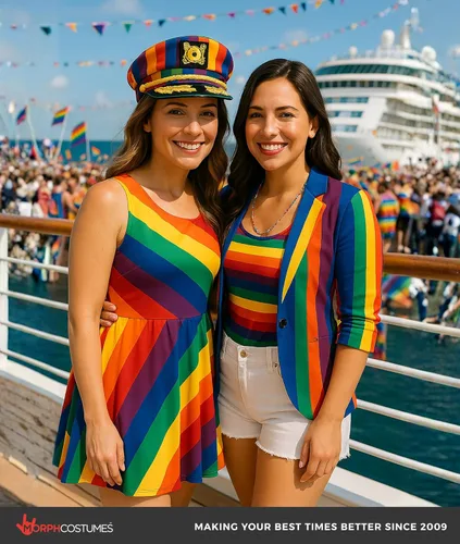 Miniatura 7 de Nicky Bigs Novelties Morph Sombrero de capitán de yate arcoíris para adultos, ajustable, para el festival del orgullo gay, sombrero de marinero