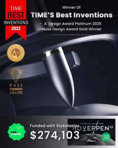 Miniatura 4 de novium Hoverpen Interstellar - Bolígrafo unisex, Mars Magma, ángulo de 23.5 grados, diseño premium, escritura suave, sin derrames