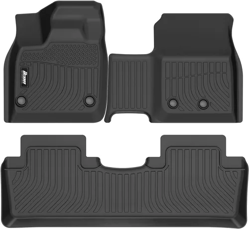 Miniatura 49 de FREEMOTOR802 Compatible con Ford Maverick 2.5L híbrido 2022-2025, alfombrillas de piso negras moldeadas en 3D, protección para 1ª y 2ª fila