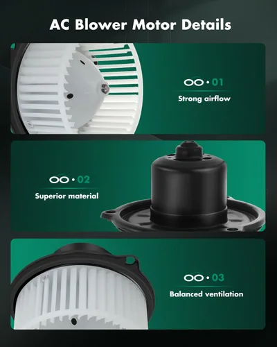Miniatura 3 de SCITOO Motor soplador de calentador HVAC con jaula de ventilador frontal 700010 para Dodge para Ram 1500, para Dodge para Ram 2500, para Dodge