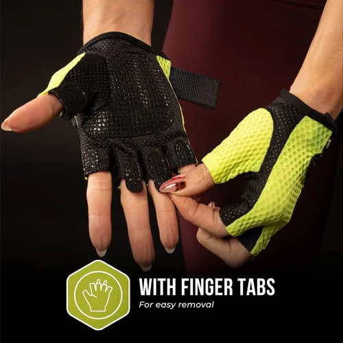 Miniatura 7 de Contraband Pink Label 5307 Guantes de entrenamiento de diseñador para mujer Tela de malla de diamante de bajo sudor con palma de silicona