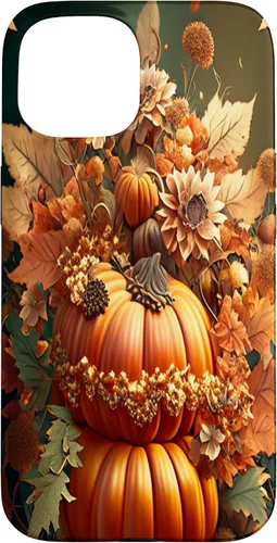 Miniatura 6 de Funda para iPhone 13 Pro Max con diseño de hojas otoñales y calabazas