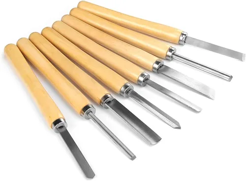 Juego de cinceles de torno de madera, kit de cinceles de torneado de madera HSS, cincel de escultura, cinceles para carpintería, torno de madera,