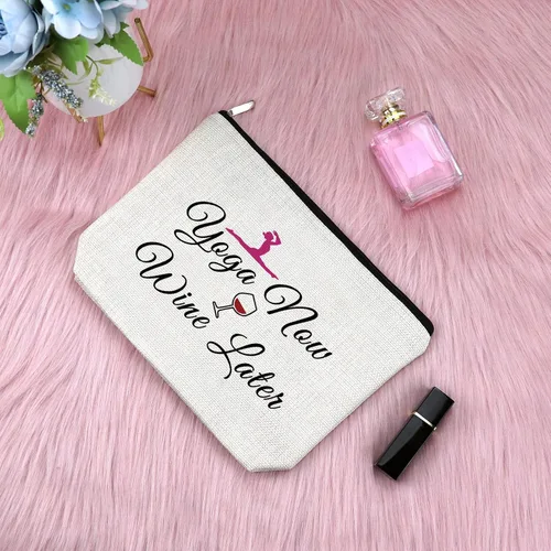 Miniatura 3 de Sfodiary Bolsa de maquillaje para amantes del yoga, regalos de yoga para mujeres, instructoras de yoga, regalo de agradecimiento para profesores