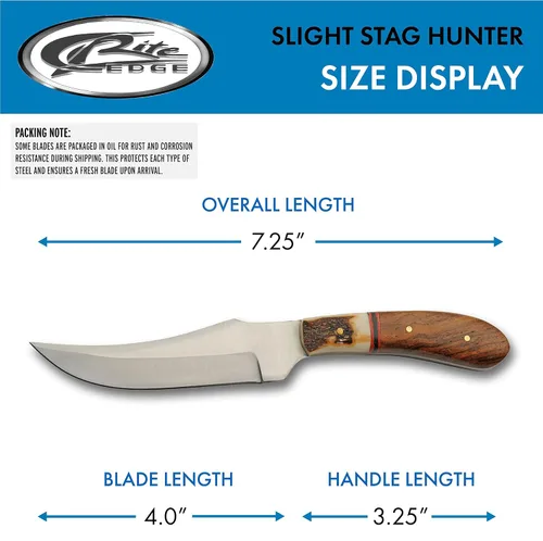 Miniatura 3 de SZCO Cuchillo de caza Full Tang de 4.75 pulgadas, cuchillo de campamento pequeño con mango de madera, hoja de acero inoxidable y funda, cuchillo
