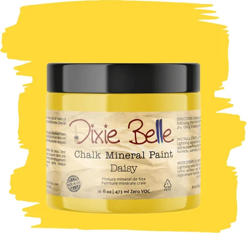 Miniatura 400 de Dixie Belle Paint Company - Pintura con acabado de tiza para muebles, color negro (Caviar), 1 galón, 128 fl oz, pintura mineral color rosa intenso