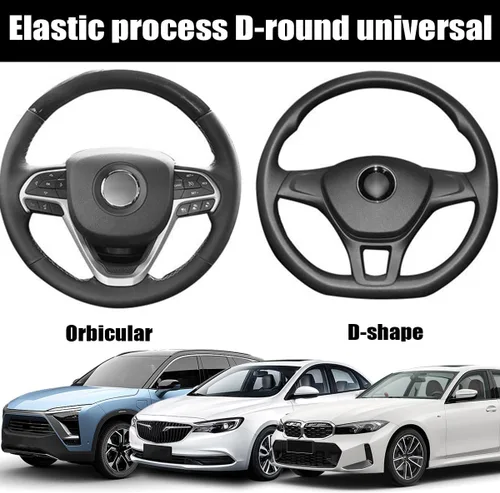 Miniatura 3 de BESULEN Funda para volante de automóvil, protector de volante de cuero suave, fundas universales antideslizantes para volante, agarre cómodo