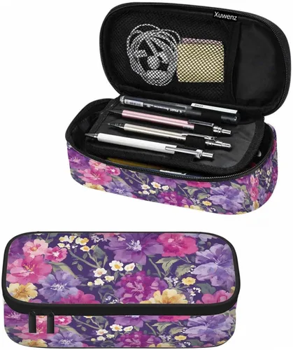 Miniatura 25 de Estuche organizador de lápices de alpaca, diseño de llama, hojas de animales, caja de papelería, caja de maquillaje, suministros escolares