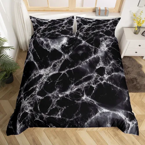 Miniatura 2 de Erosebridal - Juego de funda de colcha plisada para hombre y mujer, juego de cama de satén sedoso con cierre y lazos esquineros, cubrecama