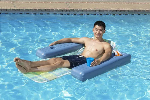 Miniatura 5 de Poolmaster Tumbona flotante retro caribeña para adultos, a cuadros