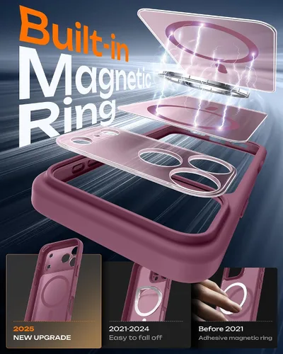 Miniatura 140 de TOCOL Funda para iPhone 11, compatible con Magsafe, protección completa de cámara, imanes integrados, protección contra caídas, funda translúcida