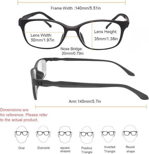 Miniatura 4 de Gafas de miopía para hombres y mujeres, gafas de miopía retro, gafas de visión corta antiluz azul