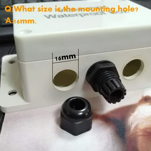 Miniatura 3 de Caja de conexiones ABS de 5.906 x 3.937 x 2.756 in con cierre de plástico transparente con bisagras, carcasa impermeable IP67 con soporte de pared
