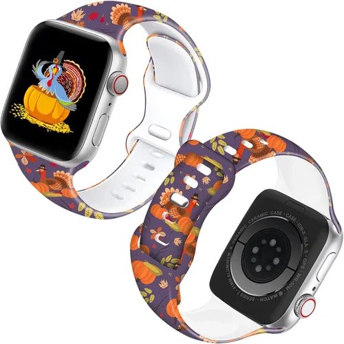 Miniatura 14 de Correa de reloj de Navidad para Halloween, compatible con Apple Watch de 1.496 in 1.575 in 1.614 in 1.654 in 1.732 in 1.772 in 1.929 in para mujer