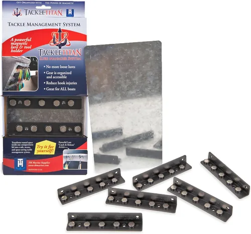 T-H Marine Tackle Titan - Sistema de almacenamiento de hangar de señuelos – Soporte magnético para señuelos de pesca montado en barco y organizador