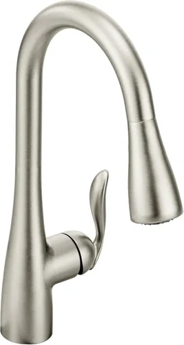 Miniatura 14 de Moen Arbor Chrome Motionsense Wave Touchless Grifo de cocina desplegable de una manija con limpieza eléctrica, 7594EWC Cromo