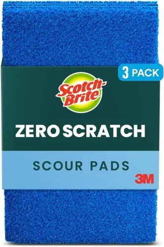 Scotch-Brite® Almohadilla de limpieza cero arañazos, 3 almohadillas para fregar, almohadillas antiarañazos para limpieza de cocina y platos