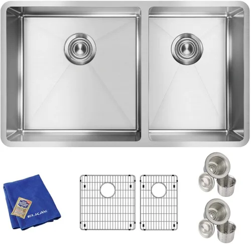 Miniatura 19 de Elkay Crosstown - Kit de fregadero de acero inoxidable calibre 18 de 25-1/2 x 18-1/2 x 9 pulgadas, con grifo filtrado