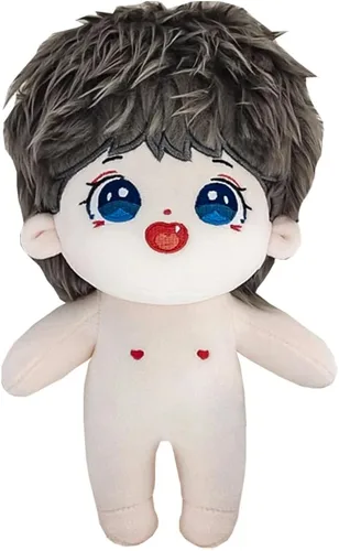 Miniatura 40 de niannyyhouse Muñeca de peluche de 7.9 in para niña, cuerpo de peluche humanoide, sin atributo, 8 pulgadas, cuerpo normal, ropa de vestir, regalos